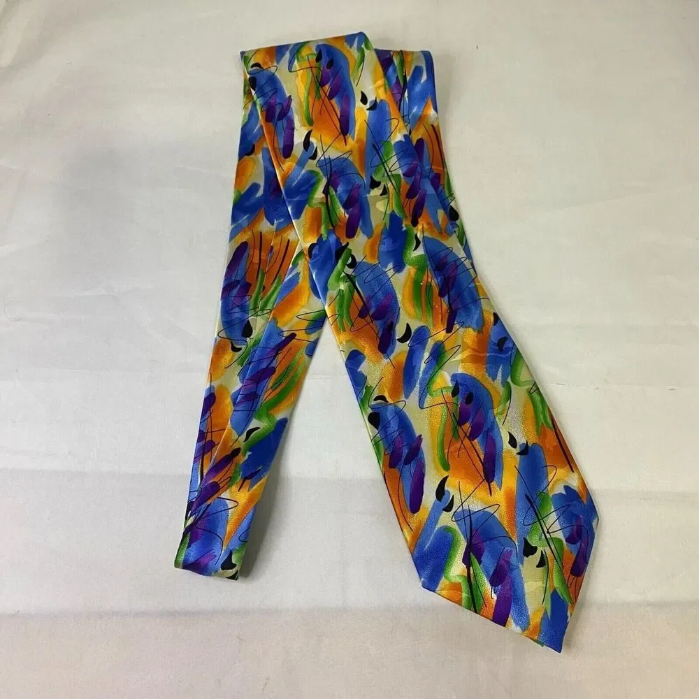 #6628 J Garcia Multicolored Mens Necktie, Tie
